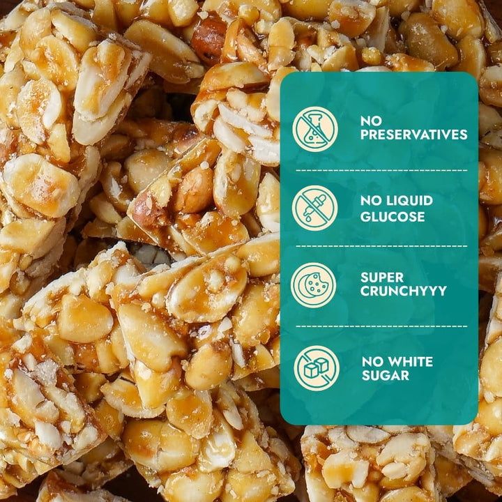 Peanut Chikki (Zero White Sugar) - Sweet Karam Coffee
