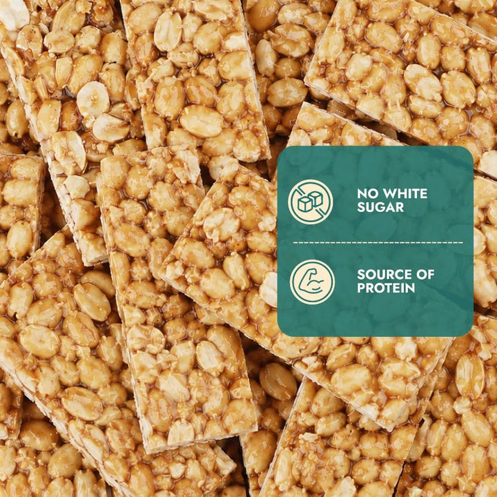 Peanut Chikki Bar (Zero White Sugar) - Sweet Karam Coffee