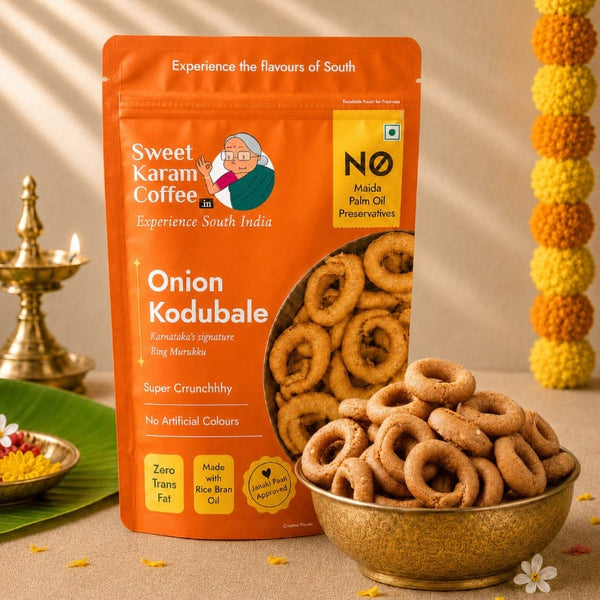 Onion Kodubale (Ring Murukku) - Sweet Karam Coffee