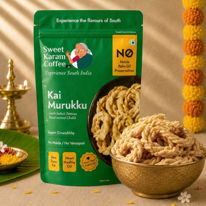 Kai Murukku (Chakli) - Sweet Karam Coffee