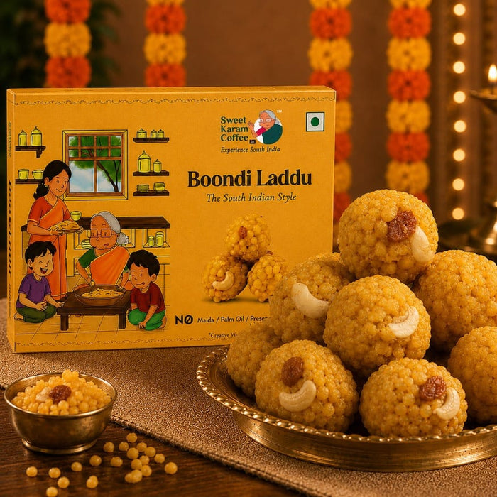 Boondi Laddu - Sweet Karam Coffee