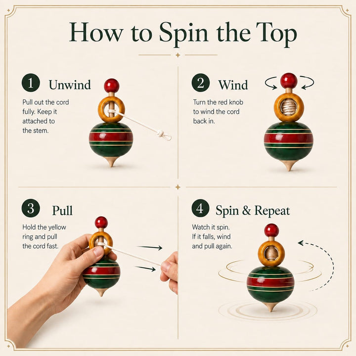 Spinner Channapatna Toy - Sweet Karam Coffee