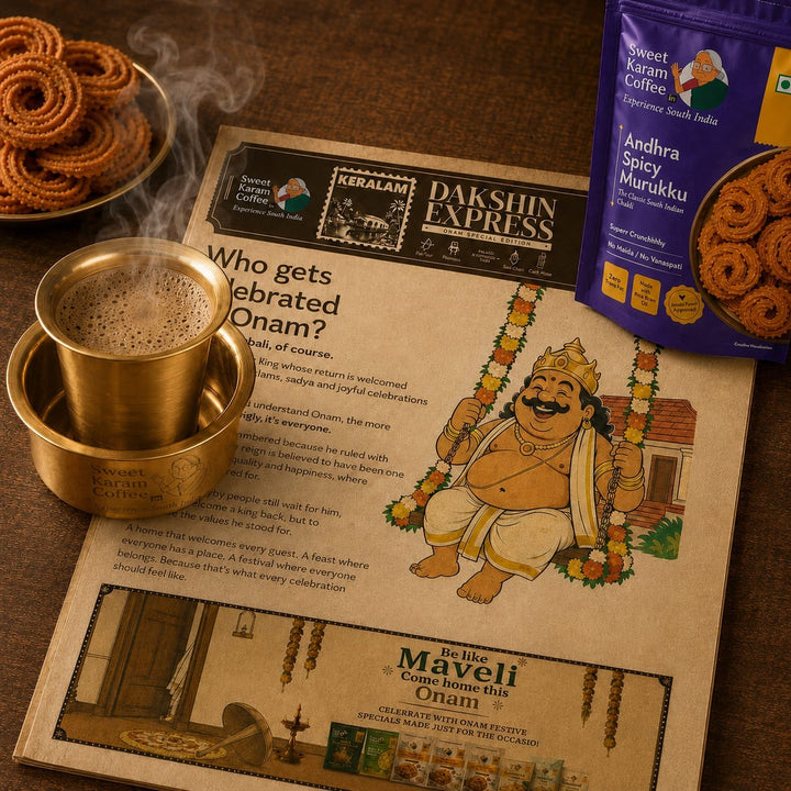 Brass Davara & Tumbler - Sweet Karam Coffee