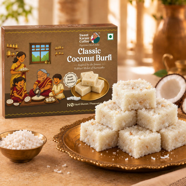 Classic Coconut Burfi  - Free Shipping Across India