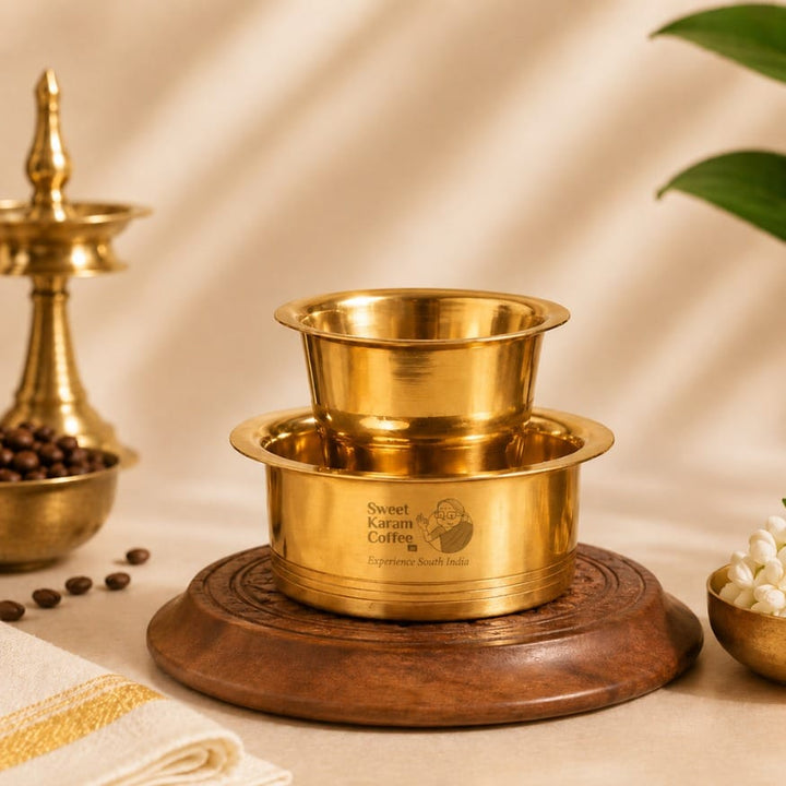 Brass Davara & Tumbler - Sweet Karam Coffee