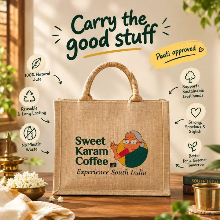 Premium Jute Bag - Sweet Karam Coffee