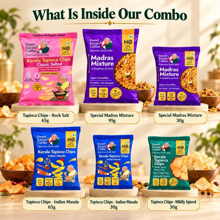 South Indian Crunch Mini Combo - Sweet Karam Coffee