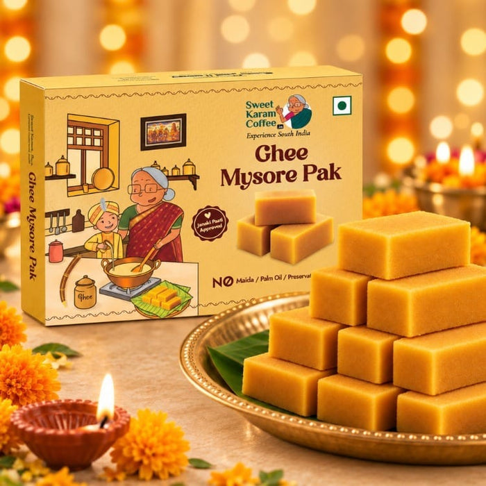 Ghee Mysore Pak (Soft) - Sweet Karam Coffee
