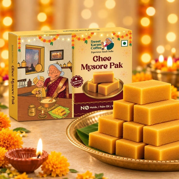 Ghee Mysore Pak (Soft) - Sweet Karam Coffee