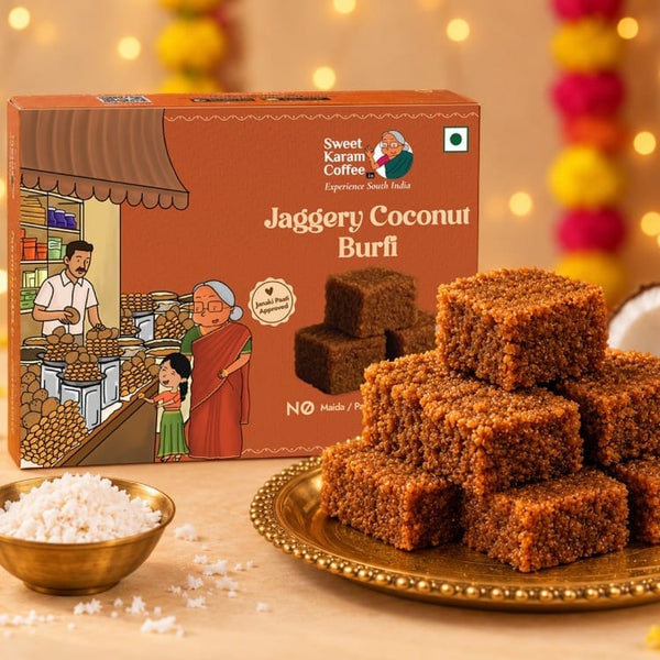 Jaggery Coconut Burfi – Modak Filling - Sweet Karam Coffee