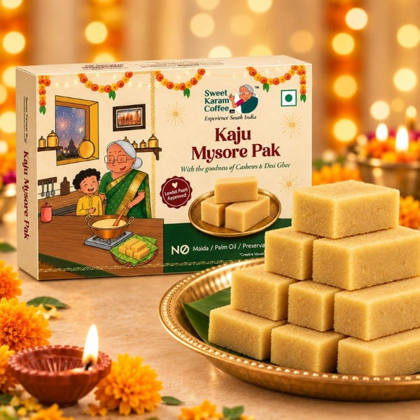 Kaju Mysorepak (🔥Limited Festive Drop) - Sweet Karam Coffee