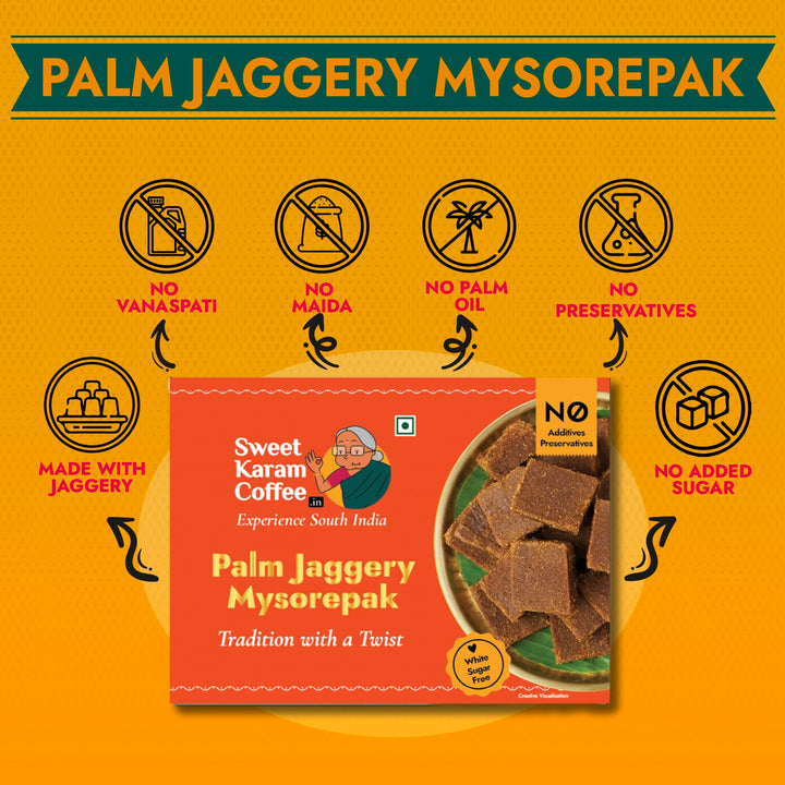 Palm Jaggery (Karupatti) Mysorepak  - Free Shipping Across India